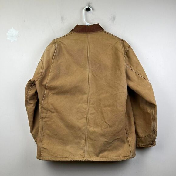 Vintage Carhartt 001 BRN Blanket Lined Jacket Size 46 Regular Brown Tan Pockets - Picture 4 of 6